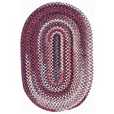 10' Round Braided Durable Amber Red Area Rug