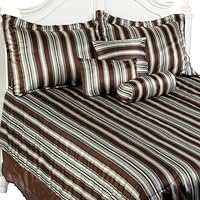 At Home Benton Stripe, 7-Piece Queen Comforter Set