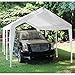 King Canopy 10-Feet by 20-Feet Fitted Replacement Cover w/Legs Skirts, 180gsm Polyethlene, Fits a 10-feet 8-inch x 20-feet Frame, White/White