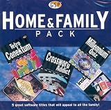 Home & Family Pack (Family Tree, Crossword Addict, Millennium Quiz, Instant Cards & Invites, Tetro Game) Software