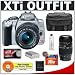 Canon Digital Rebel XTi 10.1MP Digital SLR Camera (Silver) + Canon EF-S 18-55mm Lens [Outfit] + Tamron 70-300mm Macro Lens + 16GB Card + NB-2LH Battery + Accessory Kit