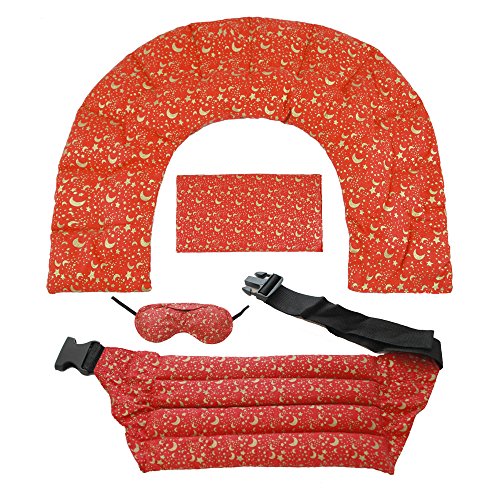 Nature's Approach Aromatherapy Home Spa 4-Piece Herbal Pack Set, Celestial Red