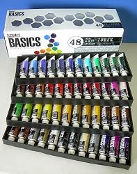 Liquitex Assorted 22-milliliter Basics Acrylic Paint , 48-Pack