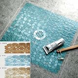 Pebblz Amber Stall Size Non Skid Shower Mat By Interdesign