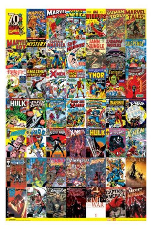 Marvel Comics (70th Anniversary Collage) Art Poster Print – 24″ X 36″