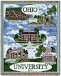 Ohio Univ Throw - 70 x 54 Blanket/Throw - Ohio Bobcats