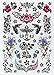280 Temporary Tattoos - Butterfly & Henna Design - Style 1