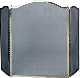 Outdoor Living : UniFlame 3 Fold Antique Brass Screen W/ Center Arch (34 X 51.5)