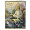 Country Church with Bible Verse Throw