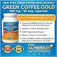100% Pure Green Coffee Bean Extract, 400 mg, 90 Veg. Capsules (The GOLD Standard Green Coffee Extract, with 50% Chlorogenic Acid)