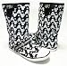Black White Skulls Hi Top Sneaker Boots Punk Women