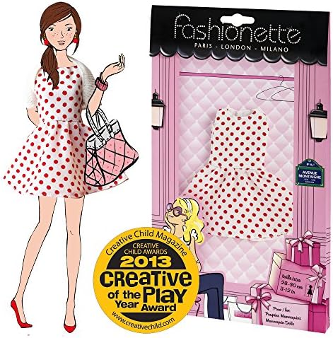 Fashionette - Designer Collection - LOOK N23 - "Polka" - City Style Outfit for 11.5 inch mannequin dolls (28-30cm) : Barbie, Sindy, Disney Princesses, etc... by Fashionette