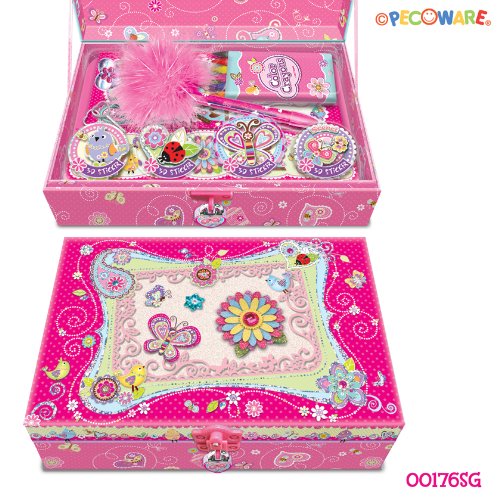 Pecoware Secret Garden Trinket Box with Accessories & Lock