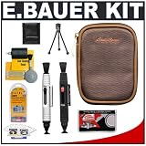 Eddie Bauer Ridge Series Slim Camera Case + Lenspen Digi-Klear Cleaning System + Tripod + Accessory Kit for Nikon Coolpix, Canon Powershot, Pentax Optio, Olympus Stylus, Fuji Finepix, Kodak Easyshare, Casio, Samsung and Sony Cyber-Shot Digital Cameras