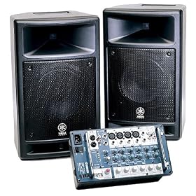 Yamaha STAGEPAS 300 Portable PA System Dual 150 Watt, Mic Line Inputs, 2 Band Equalizer, 8 Channel Mixer