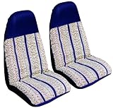 Coverking SPC76 Blue Luxury Universal Fit Seat Cover - Set of 2