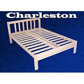 Charleston Solid Hardwood Platform Bed Frame - Queen Size