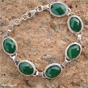 Bracelet, 'Forest Aura' 0.6" W 8.7" L