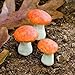 G & F MiniGardenn 10025 Fairy Garden Miniature Mushrooms (Set of 3), Orange, 0.5-1.25