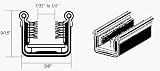 CRL Flexible 5/8 x 1/2 Marine Glass Run Channel - 96 in long