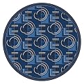 Stainmaster® Modernes Rug- Phantom Blue(77" Round)