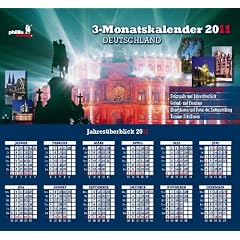 Drei-Monatskalender Deutschland 2011: Praktischer Monatsplaner mit umfassendem deutschen Kalendarium