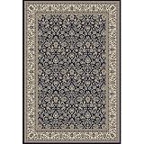 Central Oriental Emperor 5 Round Emperor Navy Area Rug