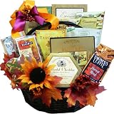 Art of Appreciation Gift Baskets   Fall Fantasy Thanksgiving Gourmet Food Tower