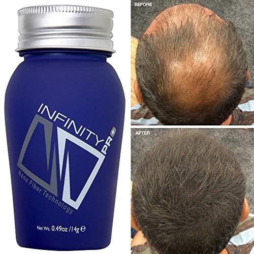 Infinity Hair Building Fibers to Conceal Thinning Hair for the Appearance of Thicker, Fuller Hair for Women & Men -  Medium Brown 3g Travel Size