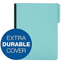 Globe-Weis Pressboard File Folder, 1 Inch Expansion, 1/3 Tabs, Letter Size, 25-Pack, Blue (615 1-3 BLU)