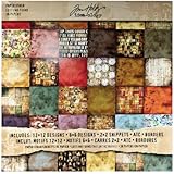 Lost and Found Paper Stash by Tim Holtz Idea-ology, 36 sheets, Double-Sided Card Stock, Various Sizes, Multicolored, TH92825