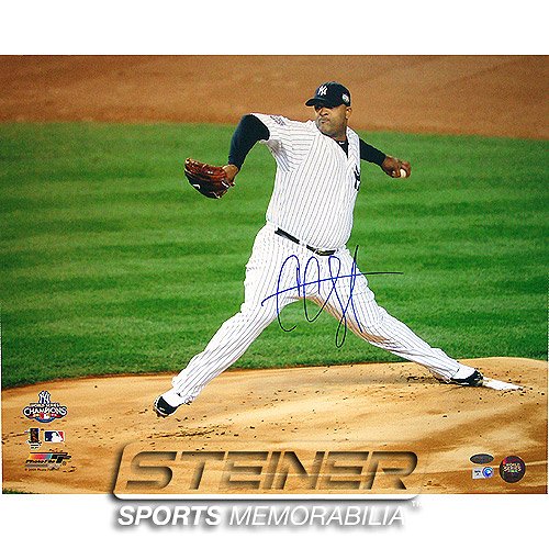 Steiner Sports New York Yankees CC Sabathia Autographed 2009 World Series 16x20 Photo