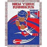 New York Rangers NHL Triple Woven Jacquard Throw (044 Series) (36X46")"
