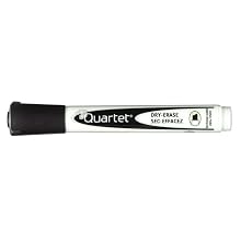 Quartet Low Odor Chisel Tip Dry-Erase Marker,12 Pack, Black, DryGuard Ink, Anti-Roll Cap (51-002692)