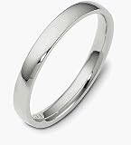 3mm Platinum Comfort Fit Wedding Band Ring