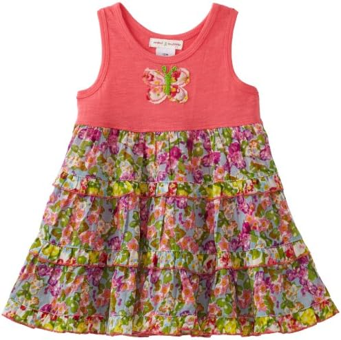 Mimi & Maggie Baby-girls Infant Springtime Romper Dress, Multi, 3-6 Months