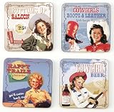 Vandor Cowgirls Coasters, Set of 4