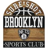 Wincraft Brooklyn Nets Sports Club Wood Sign