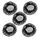 5 Pcs Black Mesh Elastic Bun Cover Hairnets for Women