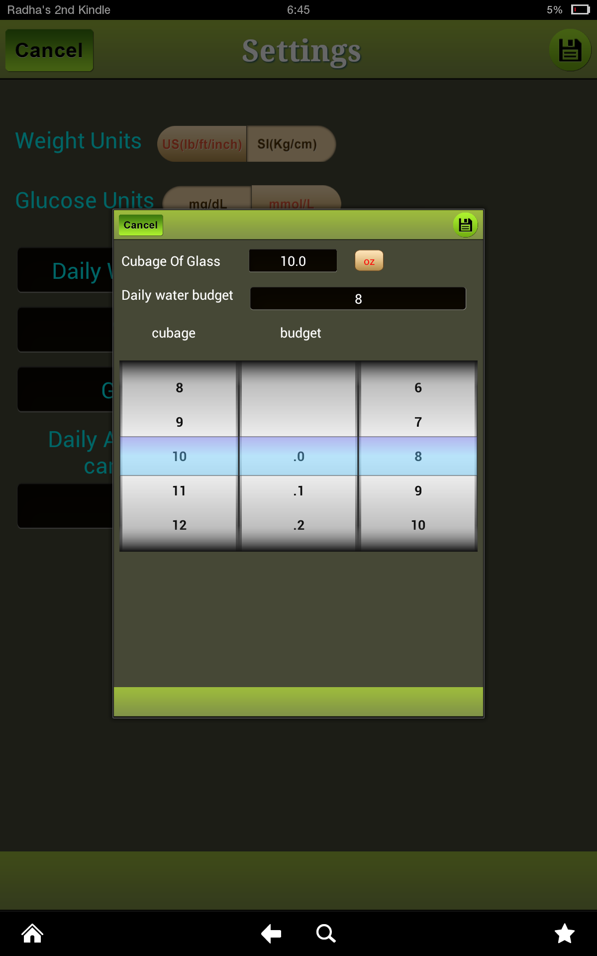 Diabetes Tracker for Kindle Fire Appstore for Android