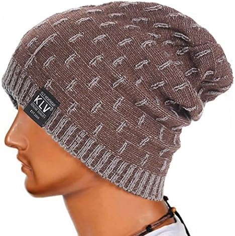 EKIMI Men Women Warm Winter Wool Knit Ski Beanie Skull Slouchy Caps Hat (Coffee)