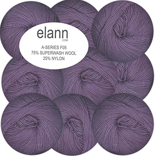 elann F05 Superwash Wool with Nylon Yarn | 10 Ball Bag | Autumn Plum