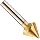 Magafor 4832 Series Cobalt Steel Single-End Countersink Set, TiN Coating, 3 Flutes, 60 Degrees, Round Shank (5 Piece Set)