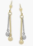 Double Ball 10 Karat Two-Tone Gold Earrings