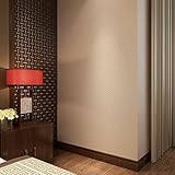 (ハンメロ)Hanmeroリピング 部屋 ふすま diy リフォーム用おしゃれなチェック壁紙 のりなし はがせる フリース 1ロール（53cm×10m） ベージュ