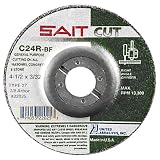 SAIT 20092 Type 27 9-Inch x 1/4-Inch x 7/8-Inch 6600 Max RPM C24N - Concrete Depressed Center Grinding Wheels - 25 Pack