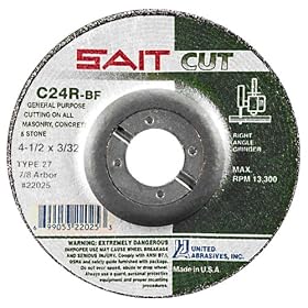 SAIT 20092 Type 27 9-Inch x 1 4-Inch x 7 8-Inch 6600 Max RPM C24N - Concrete Depressed... by SAIT