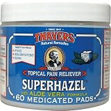 Thayer's: Witch Hazel with Aloe Vera, 60 Superhazel Medicated Pads (6 pack)