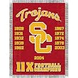 USC Trojans NCAA National Championship Commemorative Woven Tapestry Throw (48x60")" USC Trojans NCAA National Championship Commemorative Woven Tapestry Throw (48x60")"