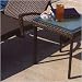 Vento Square Glass Top Wicker Side Table